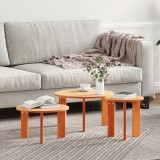 Set de măsuțe de cafea 3 pcs Maro ceruit 47.5 x 47.5 x 27 cm