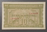 Bancnota Austria 10 silingi 1944 Autoritatea Militară Aliată, stare bună, E 09 452069