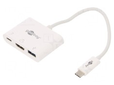 Adaptor HDMI 2.0 USB 3.0 0,15m Alb 60W