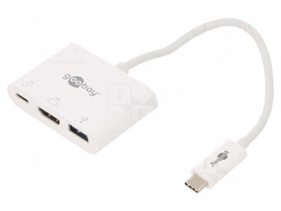 Adaptor HDMI 2.0 USB 3.0 0,15m Alb 60W foto