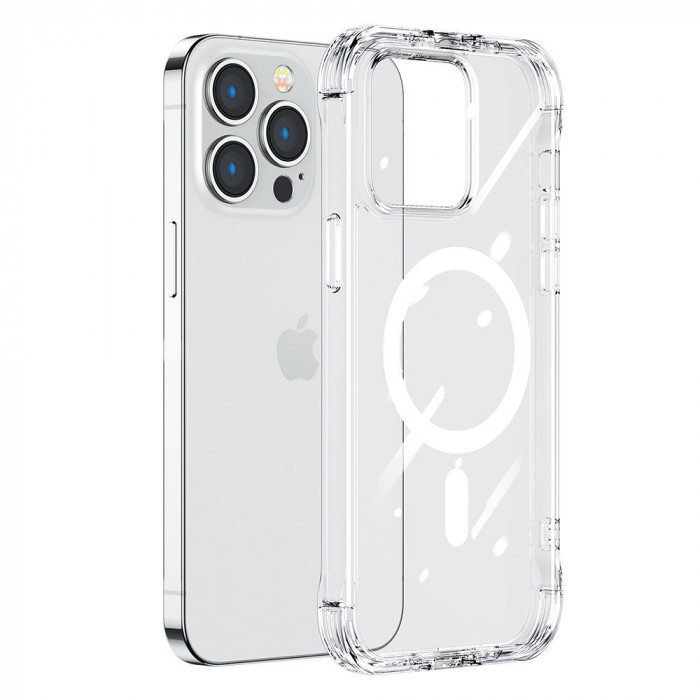 Husă Magnetică Joyroom Defender Magnetică Pentru IPhone 14 Pro Husă Blindată Cu C&acirc;rlige, Suport Transparent (compatibilă MagSafe) 6956116730581