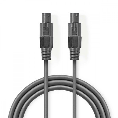 Cablu difuzor 1.5mm SPEAKON 2-pini mama 5m cupru gri Nedis foto