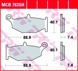 Set placute frana spate TRW MCB783SH - Suzuki GSR 600 - GSR-A 600 - GSX-R 600 - GSX-R 750 - V-Strom 1000 - GSX-R 1000 - GSX-R 1300 B-King