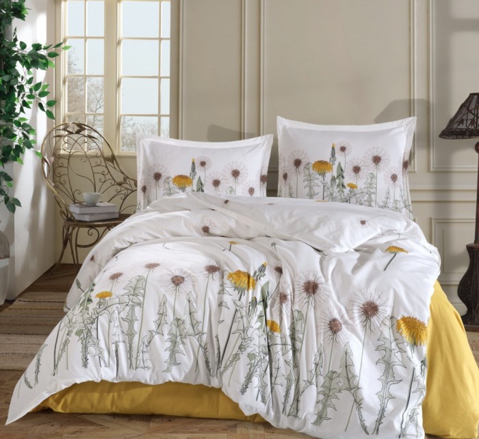 Lenjerie de pat din bumbac 100%, Clasy, pentru pat dublu, model Diba