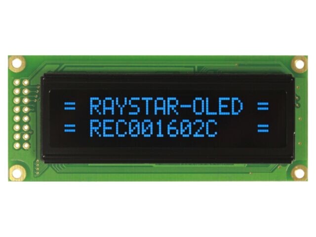 Afișaj OLED alfanumeric 16x2 albastru 85x36x10mm RAYSTAR OPTRONICS
