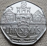 Monedă 50 Pence Gibraltar 2024 Christmas UNC, Numismatică, Colecție - Monede Străine, Editie Speciala