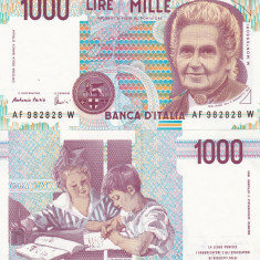 Italia 1000 Lire 1990 P-114b UNC