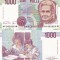 Italia 1000 Lire 1990 P-114b UNC