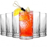 Set 12 Pahare Apa din Sticla 300ml Mansoura Glass Elusia Linii CNN DNC58970