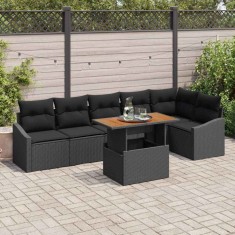 vidaXL Set de masă pentru grădină Negru și Maro 100 x 55 x 73 cm