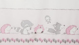 Set protectii patut Odette Pink din bumbac 50x100 cm, KidsDecor