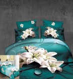 Cumpara ieftin Lenjerie Pat 3D Bumbac 4 Piese Radar SD008, Fara Elastic, Imprimeu, 200x230cm, Negru/Alb/Rosu/Gri/Albastru/Verde