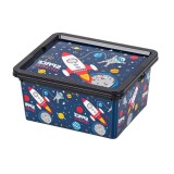 Cutie de Depozitare si Organizare pentru Jucarii cu Capac - Spatiul Astronautului 52x37x17, Oem