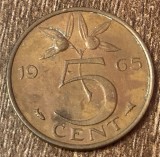 C50 - Moneda foarte veche - Olanda - 5 centi - 1965
