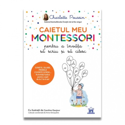 Caietul meu Montessori pentru a invata sa scriu si sa citesc PlayLearn Toys foto