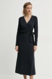 Marc O&#039;Polo rochie culoarea bleumarin, midi, evazată, 500300459013