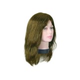 Manechin professional cu par 100 % natural Teeny Natura Castaniu pentru tuns, vopsit, decolorare Cod 091047