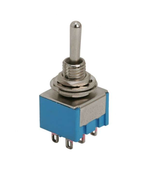 Comutator cu brat 2 circuit 3A 250V ON-OFF-ON cu retinere