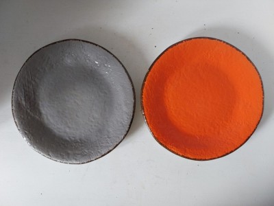 Lot 2 farfurii ceramica Hand Made Arcucci Home Made in Italy Dishwasher safe, 19cm diametru foto