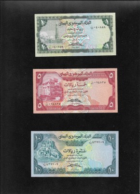 Set 6 bancnote Yemen 1 - 100 rials unc foto