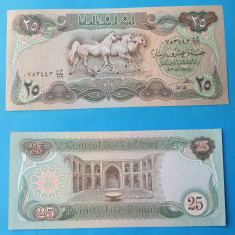 Bancnota veche SUPERBA - IRAK IRAQ 25 DINARI DINARS - in stare foarte buna