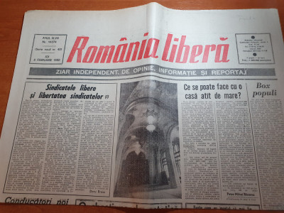 ziarul romania libera 8 februarie 1990- art.&amp;quot;coducatori noi cu vechi naravuri&amp;quot; foto