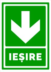 Semn de iesire cu sageata in jos foto