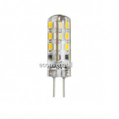 Bec LED 1.5W 24LED SMD Bulb 12V G4 Alb Rece foto