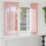 Perdele Voile cu Oelii 2 buc Roz 140x175 cm