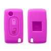 Husa Cheie Auto pentru Peugeot / Citroen - 2 Butoane, Silicon, Roz, 43668.08, Kwmobile