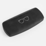 Toc pentru ochelari, dreptunghiular, negru mat, cu ramă argintie, CMCLASS