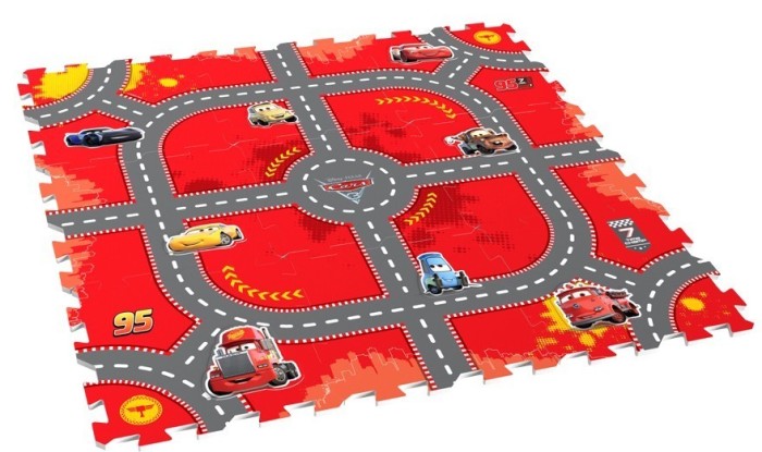 Covor puzzle din spuma Cars 3 Modular Race 9 piese Covor puzzle din spuma Cars 3 Modular Race 9 piese