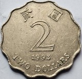 2 Dollars 1993 Hong Kong, km#64