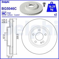DELPHI BG5046C Disc frana