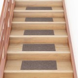 Covorașe Scări Autoadezive Crem 60x25 cm vidaXL (Set 15) - Protecție Antiderapantă, Confort Termic, Montare Ușoară