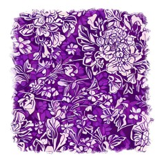 Sticker decorativ Flori, Mov, 55 cm, 11189ST foto