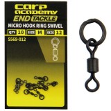 Vartej cu Anou Carp Academy Micro Hook Ring Swivel, Marime S, Nr.14, 10buc/pac