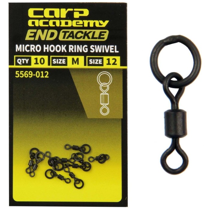 Vartej cu Anou Carp Academy Micro Hook Ring Swivel, Marime S, Nr.14, 10buc/pac