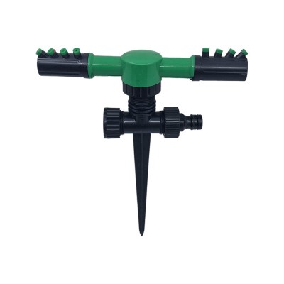 Aspersor rotativ automatic cu 2 brate, 8 duze pulverizare, 360 grade, MD901, verde foto