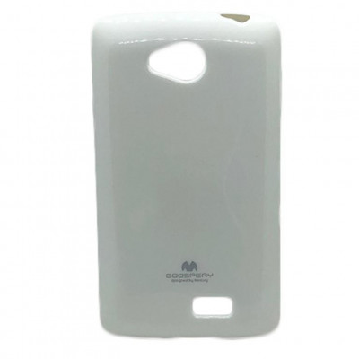 Husa telefon Silicon LG F60 d390 White Jelly Mercury foto