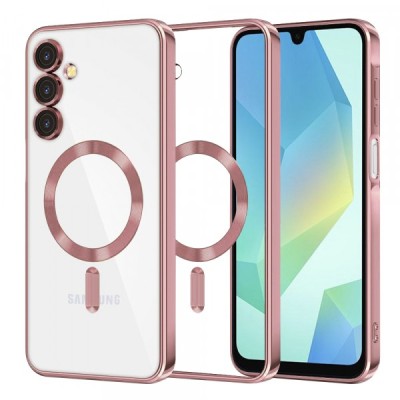 Husa MagSafe pentru Samsung Galaxy A16 5G A166 / A16 4G A165, Techsuit, Luxury Crystal, Roz foto