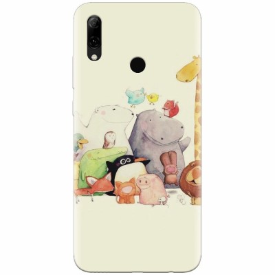 Husa silicon pentru Huawei P Smart 2019, Cute Cartoon Animals foto