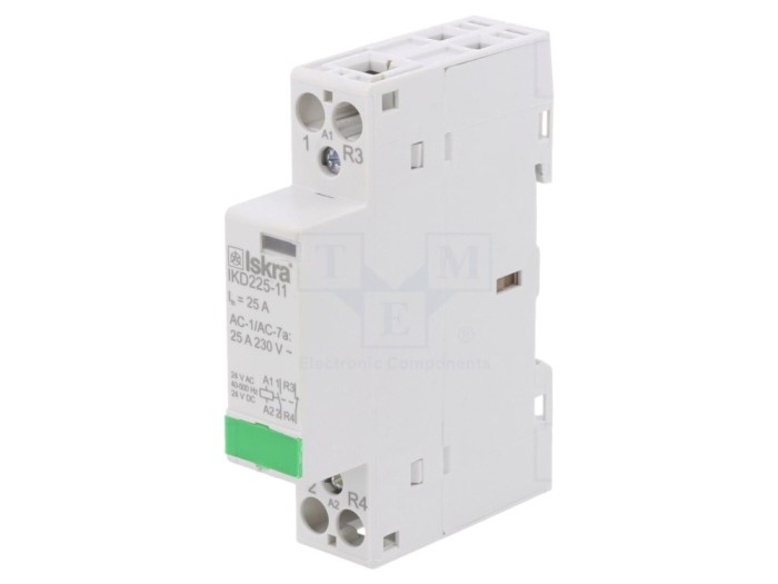 Contactor 2P 25A 24V NC NO