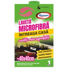 Laveta microfibra Misavan Intreaga casa, 40 x 40 cm, 1 buc/set