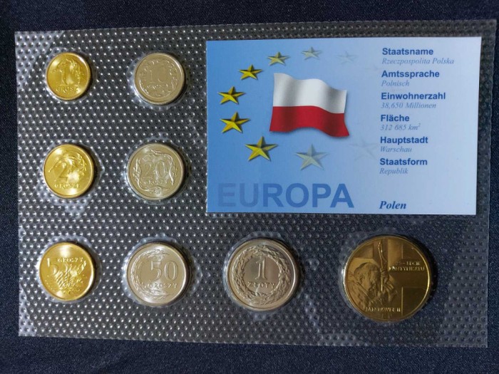 Seria completata monede - Poland 1992 - 2005 , 8 monede