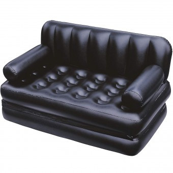 Saltea tip canapea, gonflabila, Bestway 75054, pentru 2 persoane, 188 x 152 x 64 cm, neagra foto