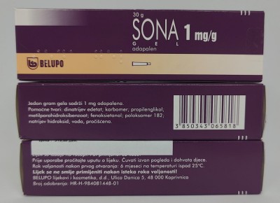 BELUPO SONA adapalene adapalena differin adaferin 0.1% GEL 30gr foto