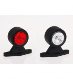 Lampa Gabarit LED FT-009 A, Brat Scurt 88mm, 12-36V, Omologare E9, Rosu/Transparent