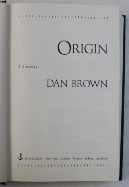 ORIGIN by DAN BROWN , 2017