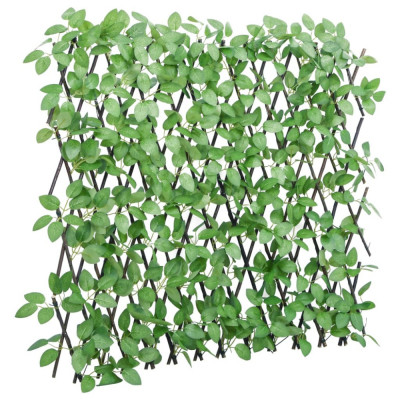 vidaXL&amp;nbsp;Spalier cu iederă artificială, extensibil, verde, 180x65 cm 366586 foto
